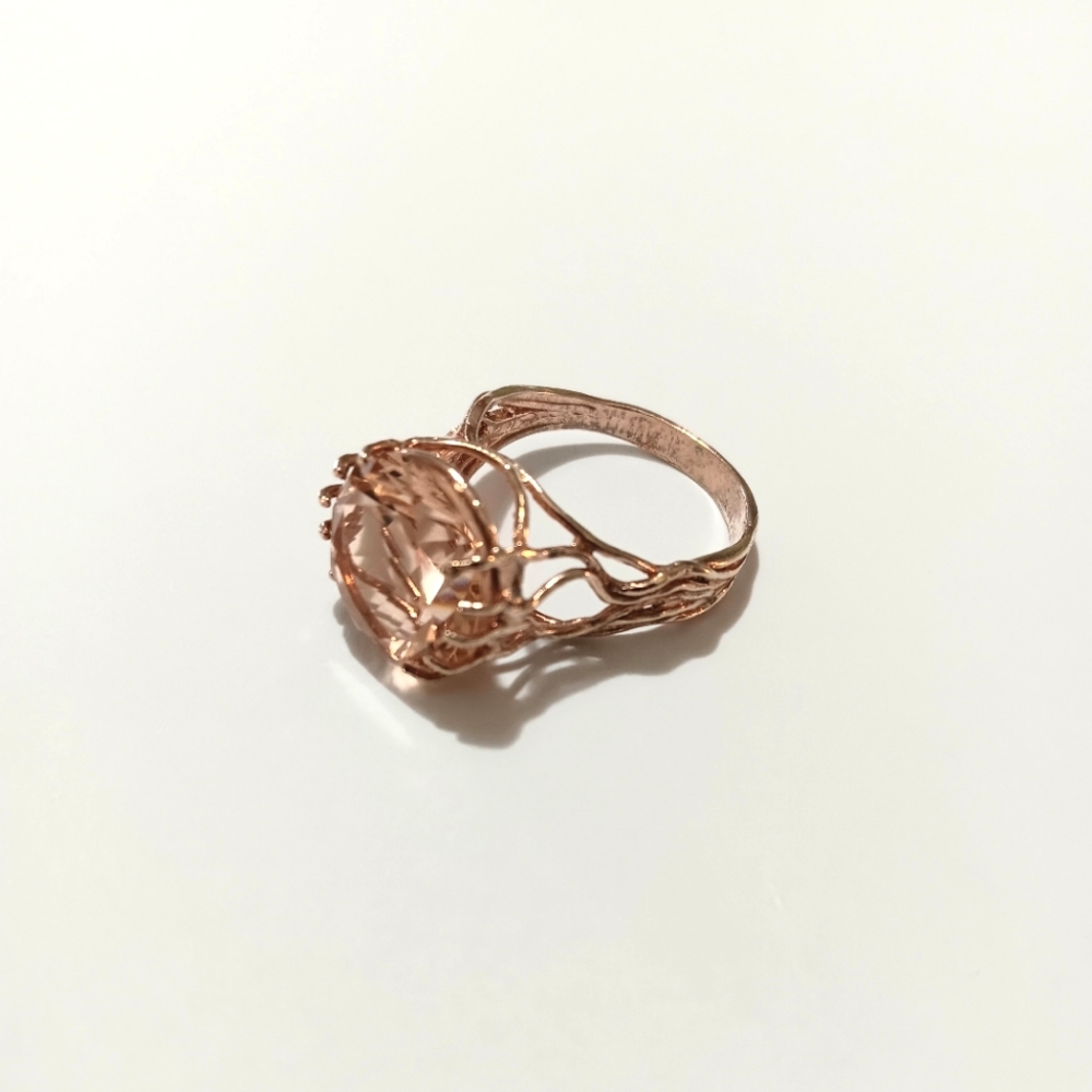 Rose Gold Over Sterling Silver Ring 925 Size 9
